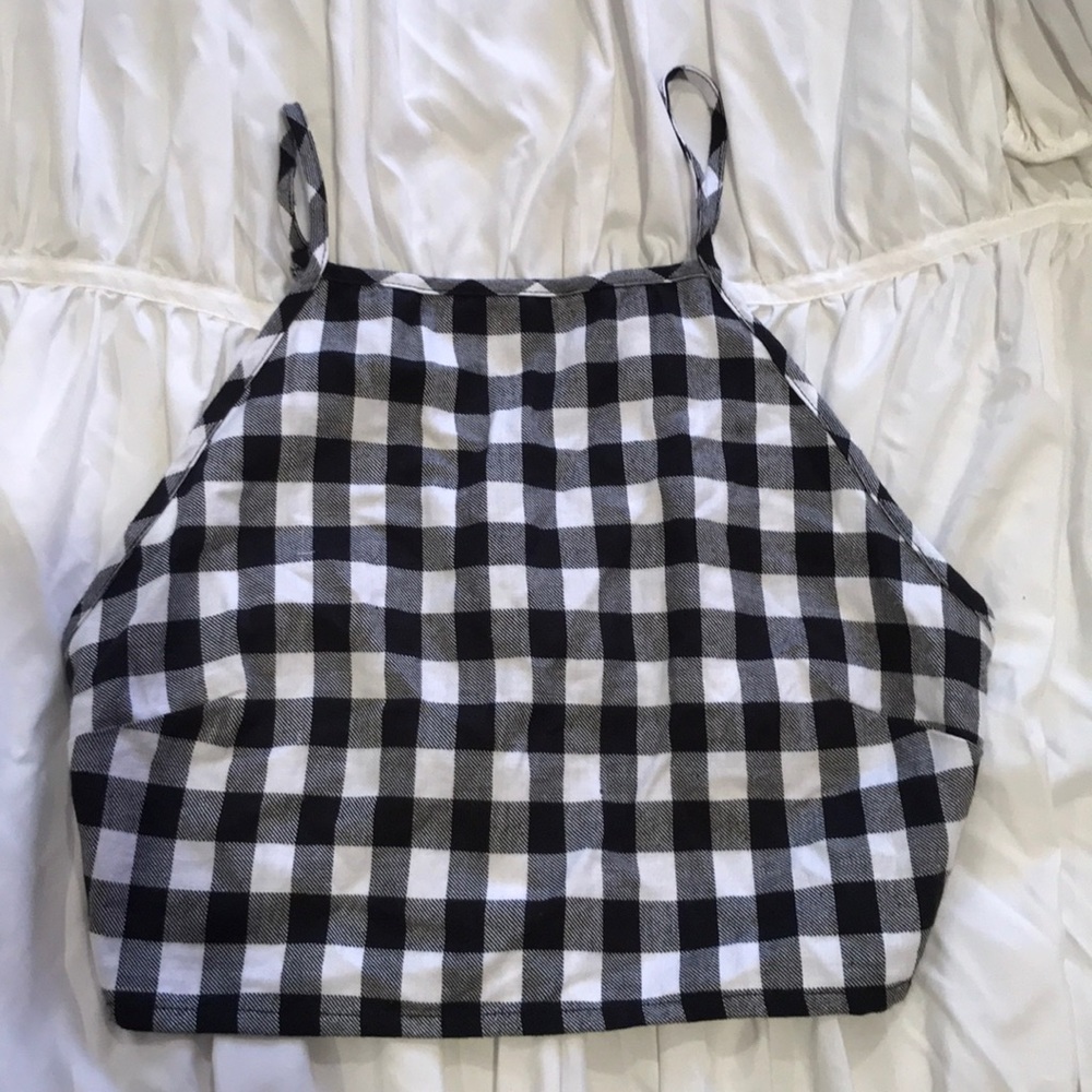 Native Youth x Top Shop checkered crop